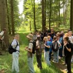 Klasse bei der geführten Rangertoru durch den Wald