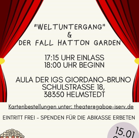 Theater-Werkschau der Oberstufenkurse am 15. Januar – Zwei Theaterstücke, ein Abend voller Spannung und Satire